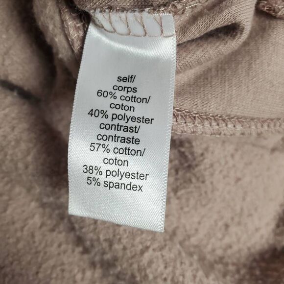 Maurices M Leopard Striped Pullover Sweatshirt Pink Tan Animal Print Long Sleeve - Picture 6 of 7